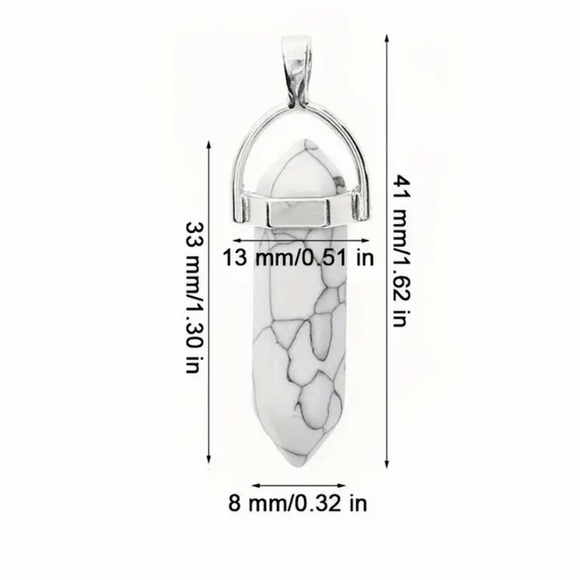 ⭐️ 5 for $25 Hexagonal Crystal Pendant Necklace Black Braided Cord - Picture 5 of 8